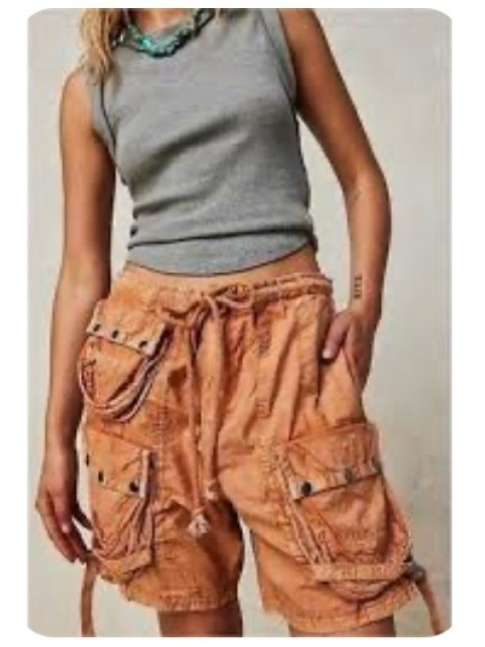 Free people Desert Dust Moon Bay Parachute Shorts Large